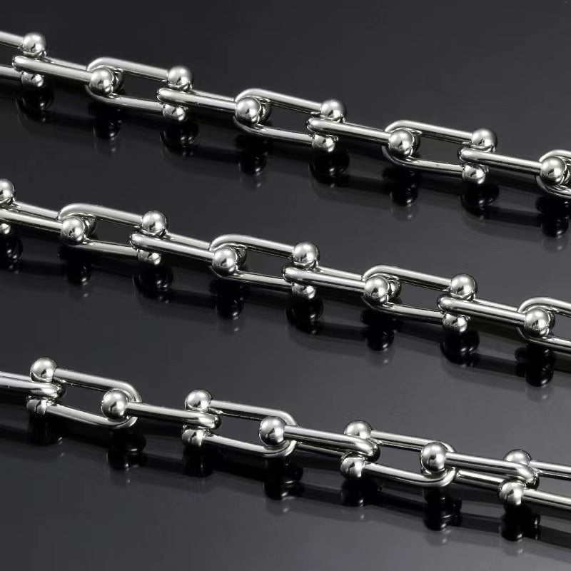 Bracelet minimaliste pour hommes, chaîne en fer à cheval
