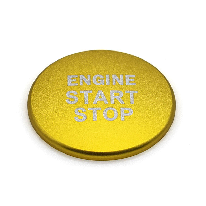 Car Interior Decoration One-key Start Decoration Sticker Key Cover Start Aluminum Alloy