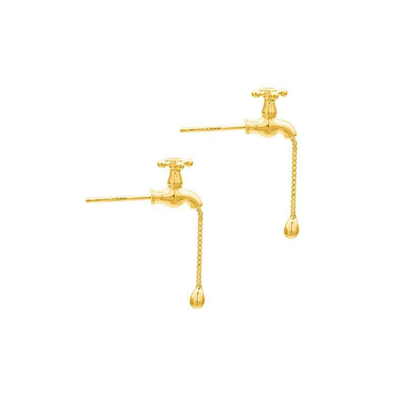 Inspiration Source Fun Faucet Personalidad Stud Pendientes Moda Creativa Y Elegante Ins