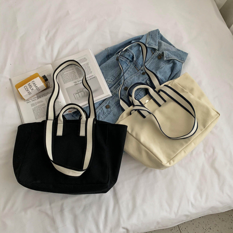 Sac en toile portable imperméable, tendance, simple, grande capacité