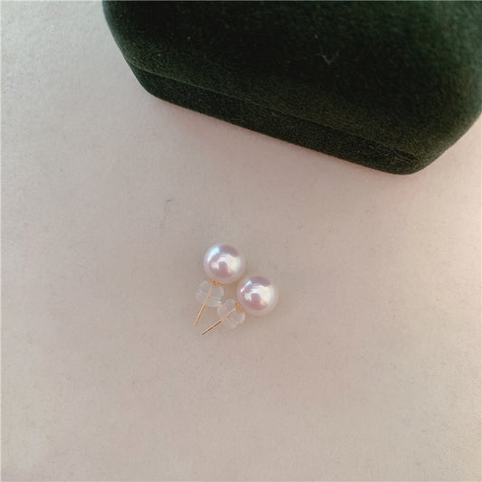 8-9mm Simple Nuclear Pearl Stud Earrings