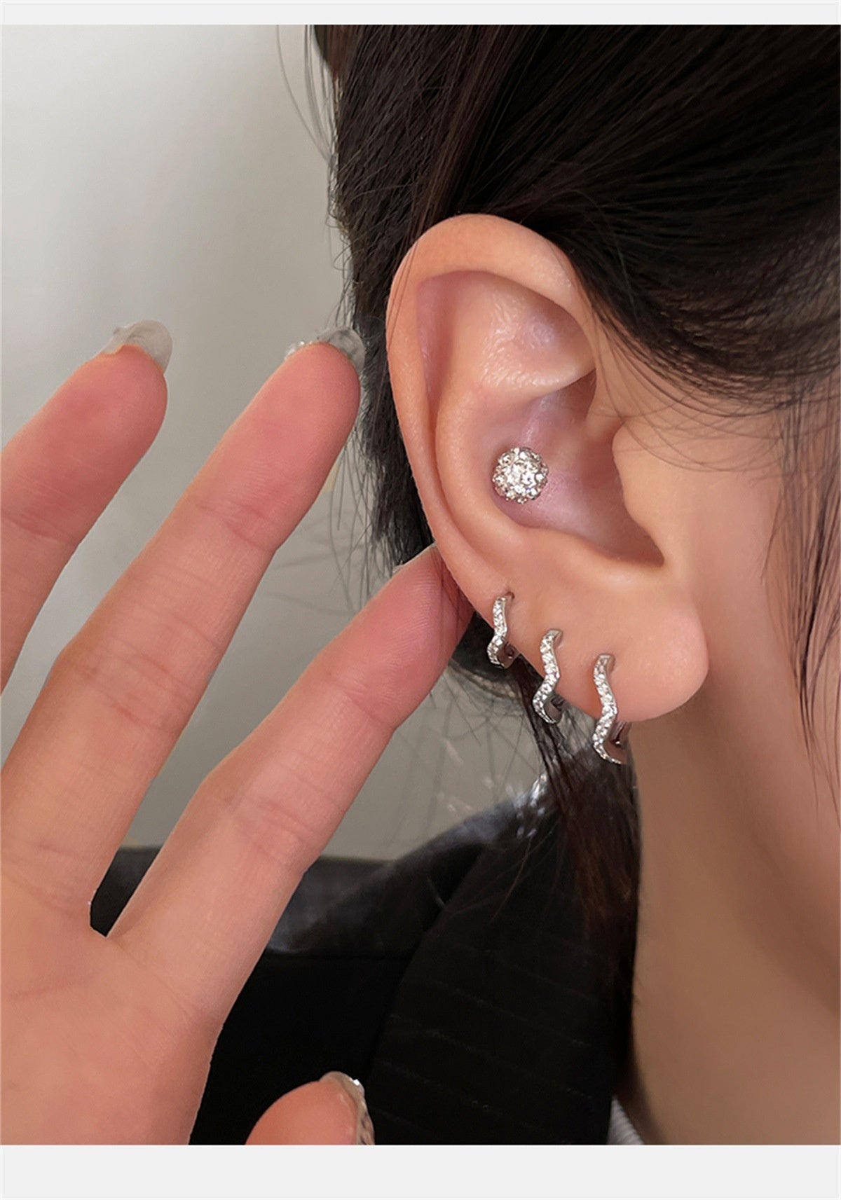 Bague d'oreille irrégulière pour femmes, mode exquise, haut sens