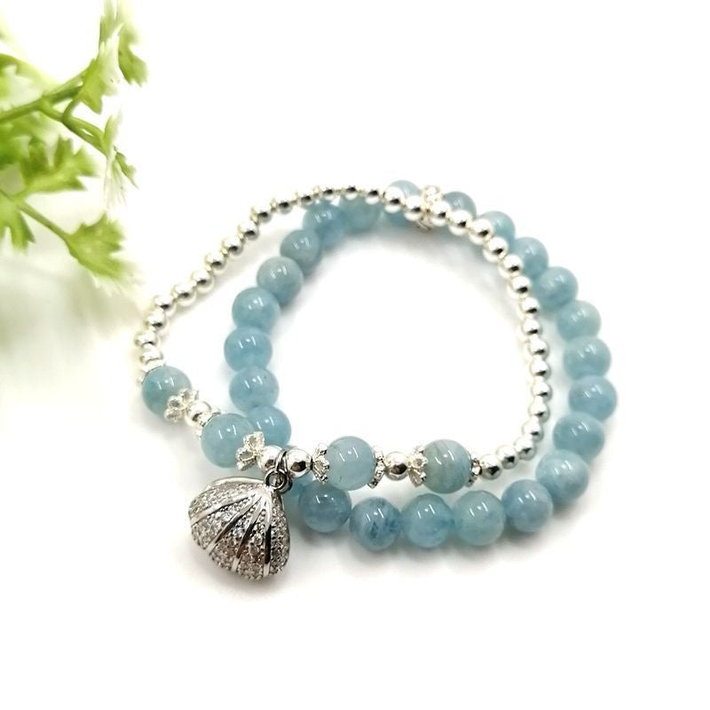 Bracelet multicouche en cristal naturel