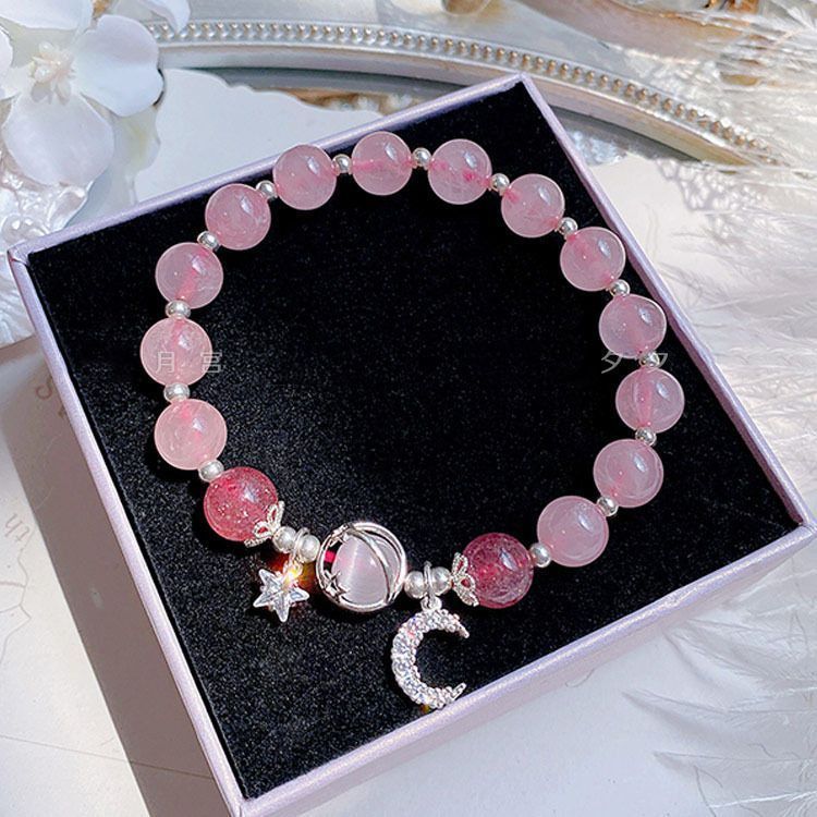 Bracelet opale lavande pour femme, Design d'intérêt particulier, gris clair de lune