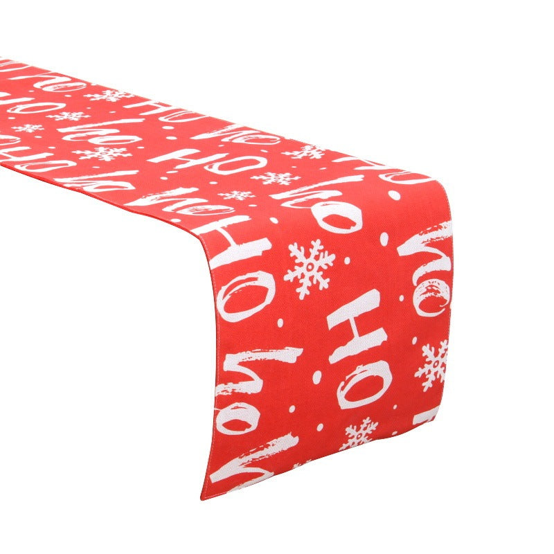 Estera de tabla del muñeco de nieve de la impresión doble de la bandera de la tabla de Navidad