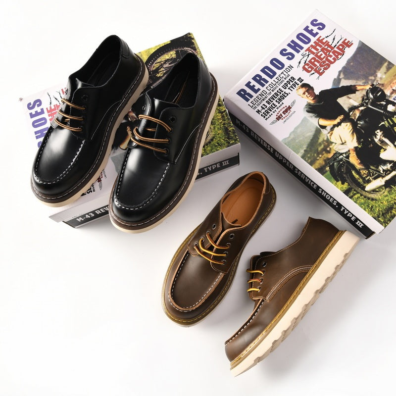 Edición de corte bajo con piel de caballo loco retro americano