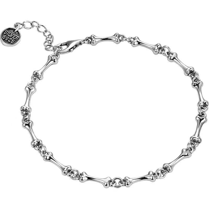 Retro Style Handmade Necklace Special-interest Design Silver Bracelet
