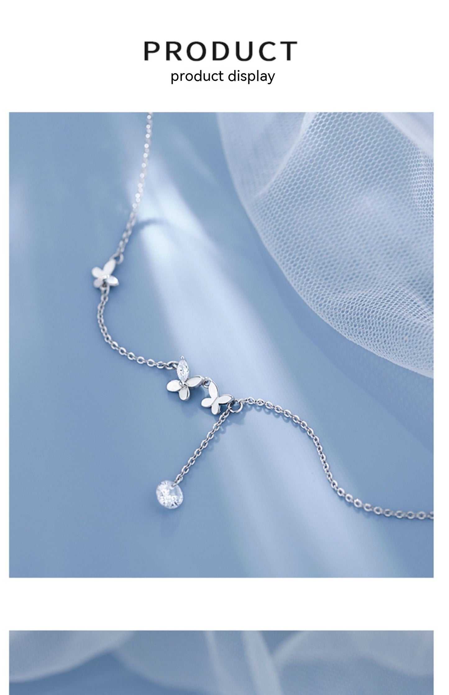 S925 Sterling Silver Butterfly Anklet For Women Special-interest Design