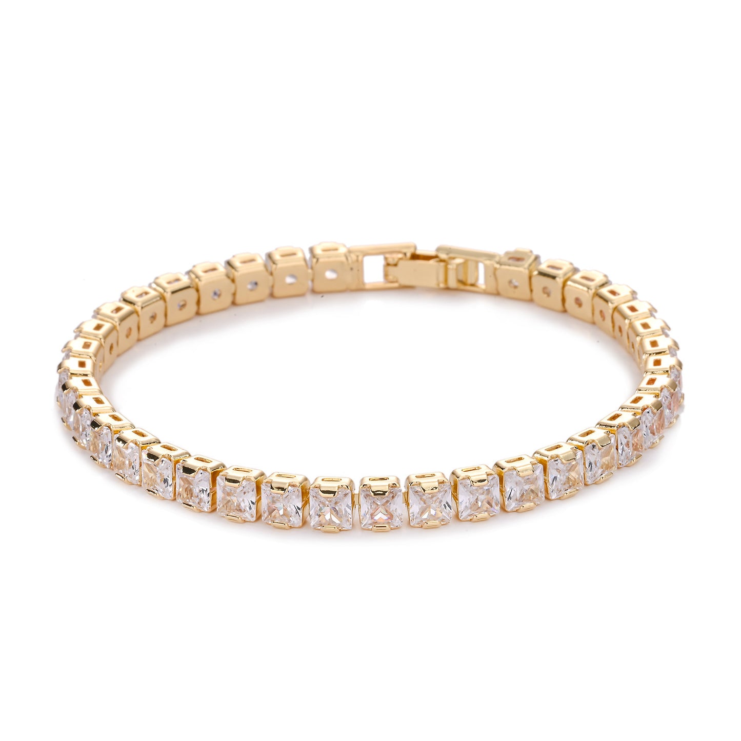 Bracelet de tennis européen et américain en zircon de 4 mm avec diamants complets