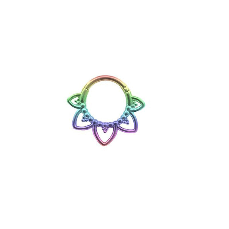 Anneau de nez en forme de fleur en acier inoxydable