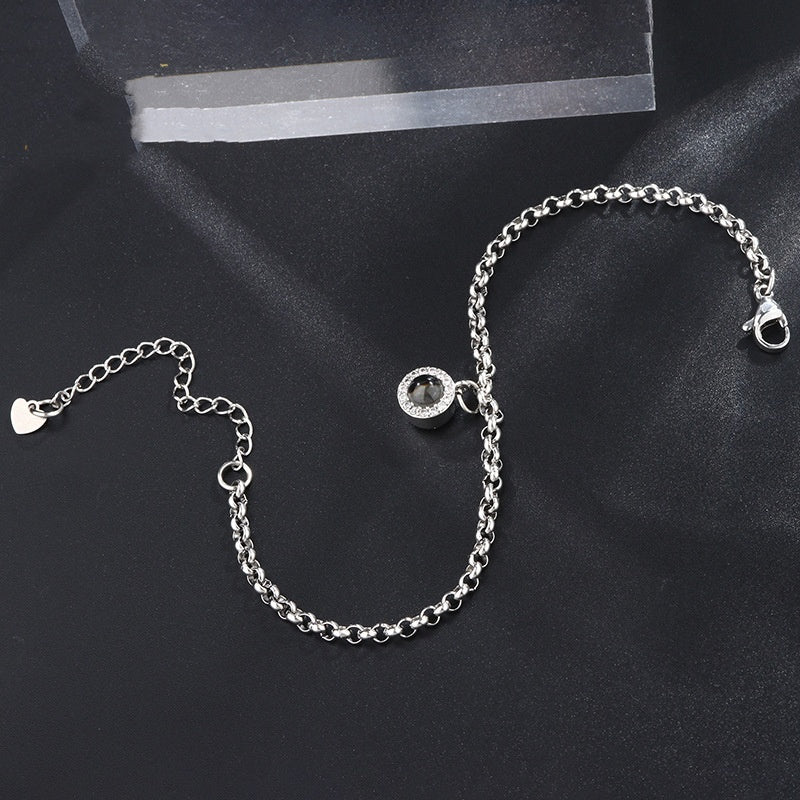 Joyería Pulsera De Proyección Circular En 100 Idiomas Te Amo