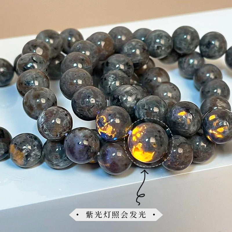 Ornement de bracelet en pierre de flamme naturelle