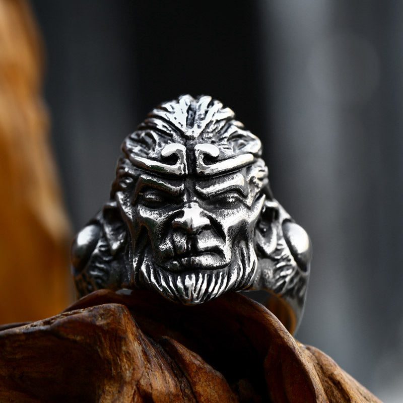 Men's Fashion Retro Titanium Steel Ring