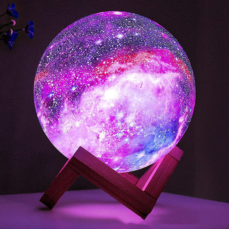 Lámpara de luna con impresión 3D, carga USB creativa