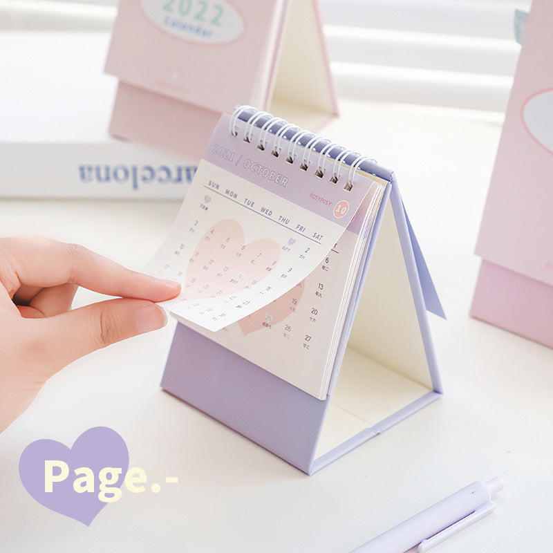 Calendrier de bureau de base à bobine d'apprentissage de bureau crème toute l'année