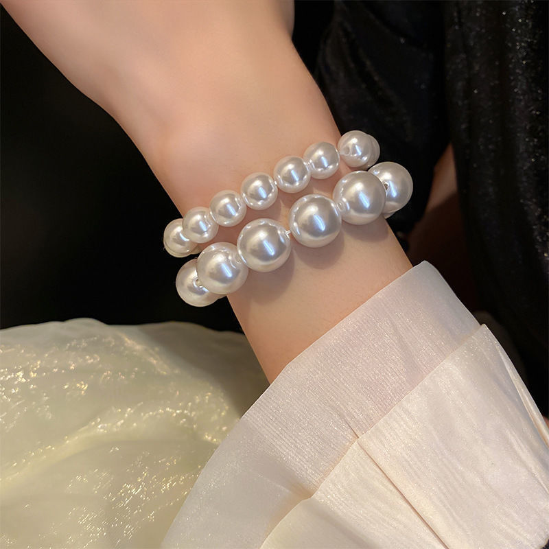 French Retro Simple Pearl Stretch Bracelet