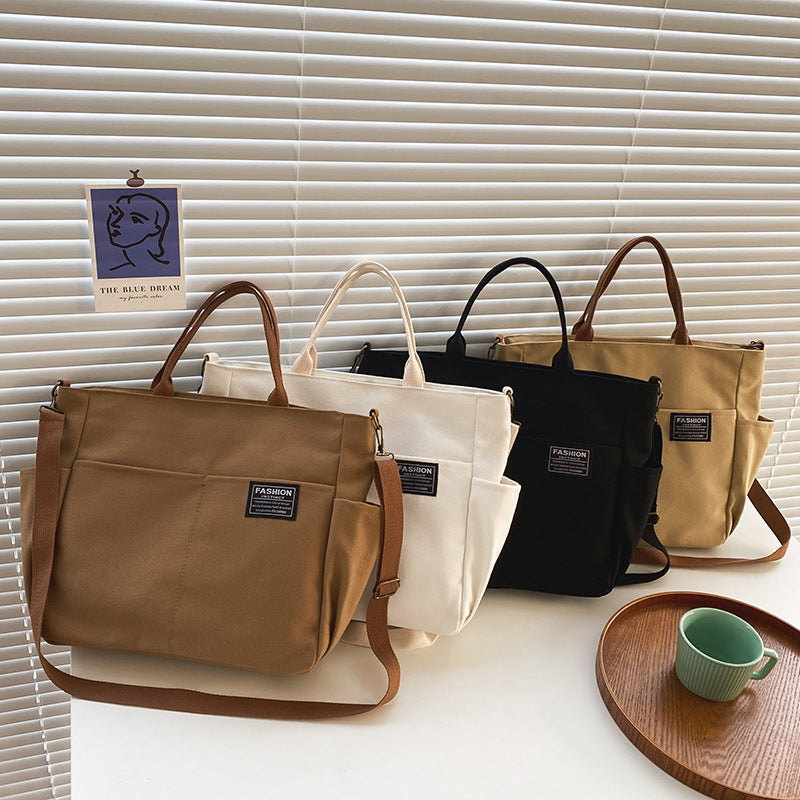Sac messager multicouche en toile pour femmes, sacoche rétro décontractée de grande capacité, nouvelle collection