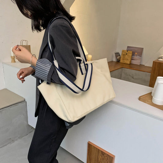 Sac en toile portable imperméable, tendance, simple, grande capacité