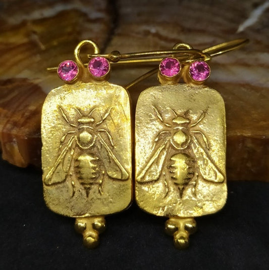Boucles D'oreilles Bijou Insecte Abeille Rétro