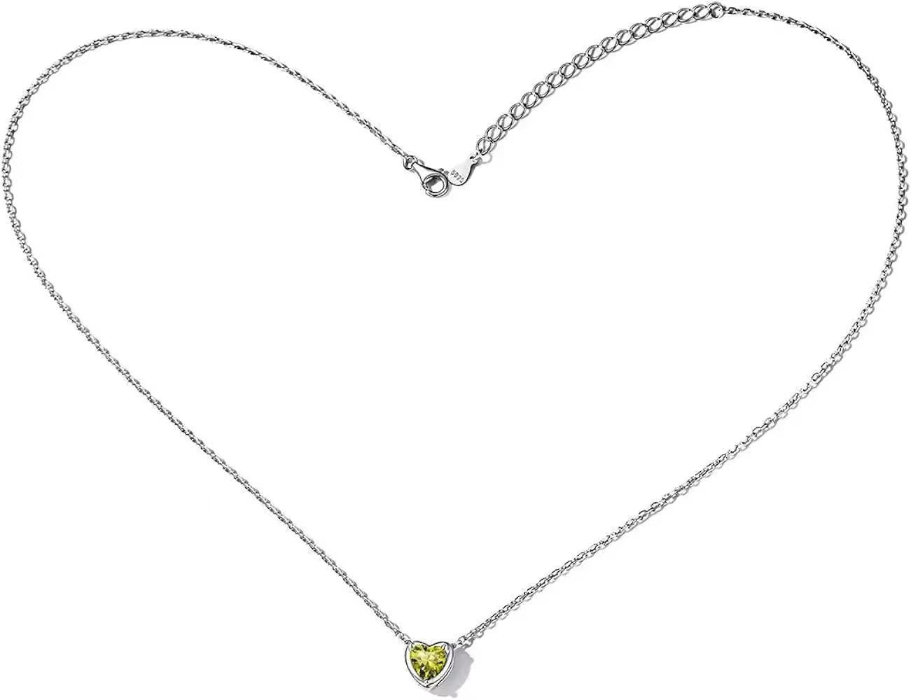 12 Colors Pendant Carat Heart Diamond Light Luxury Trendy Heart-shaped Collarbone Necklace