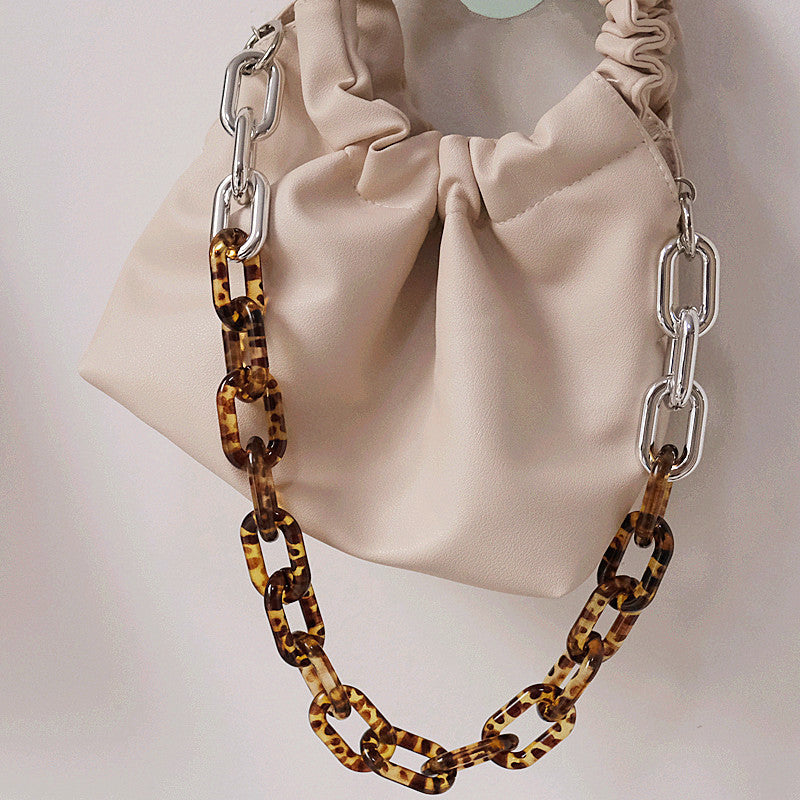 Fashionable Acrylic Resin Chain With Contrasting Colors, Retro And Exaggerated