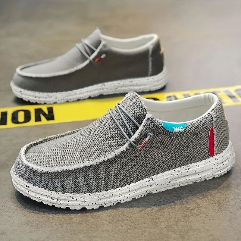 Chaussures respirantes en toile à enfiler pour hommes d'automne