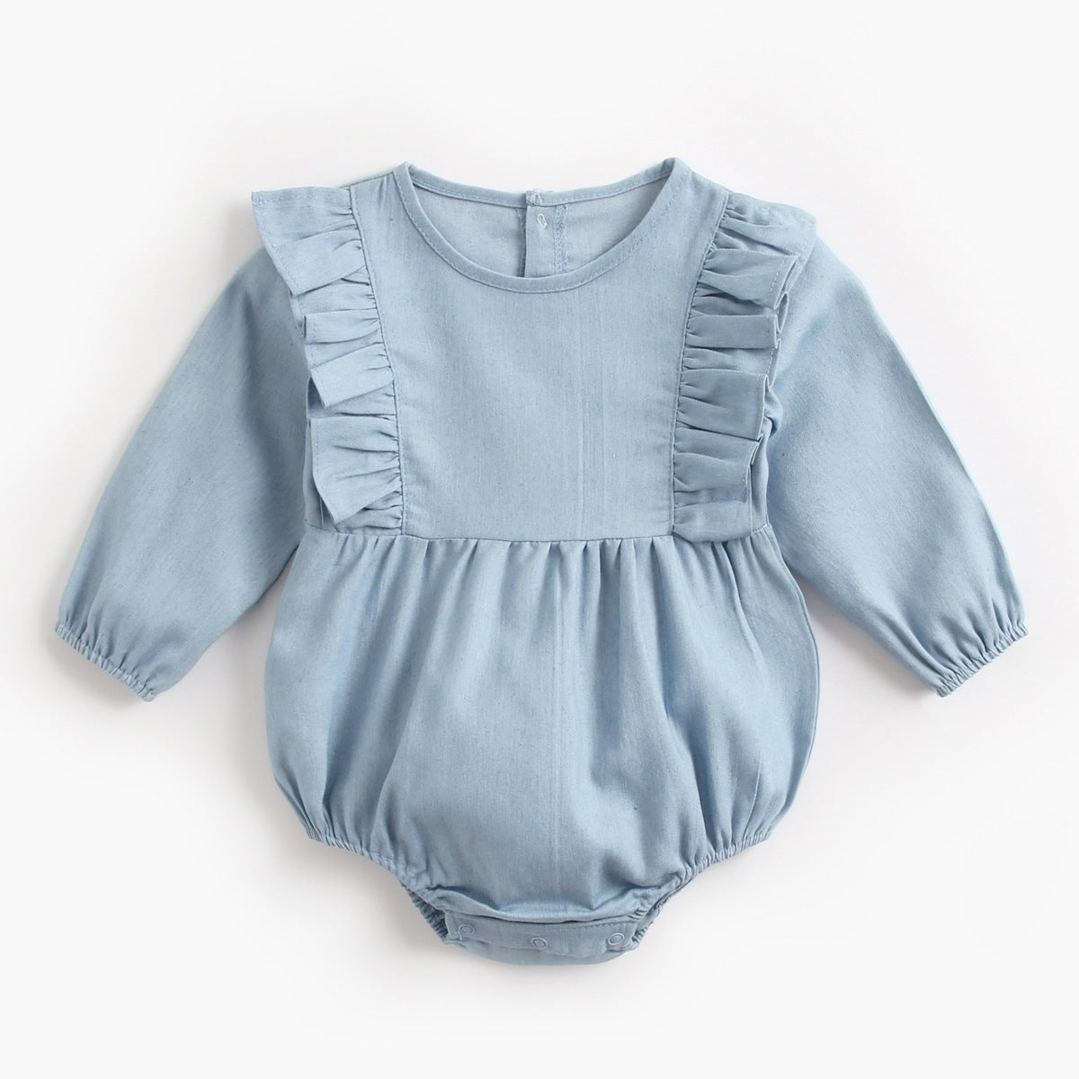 Vêtements en jean pour bébé, body enveloppant, barboteuse à pet