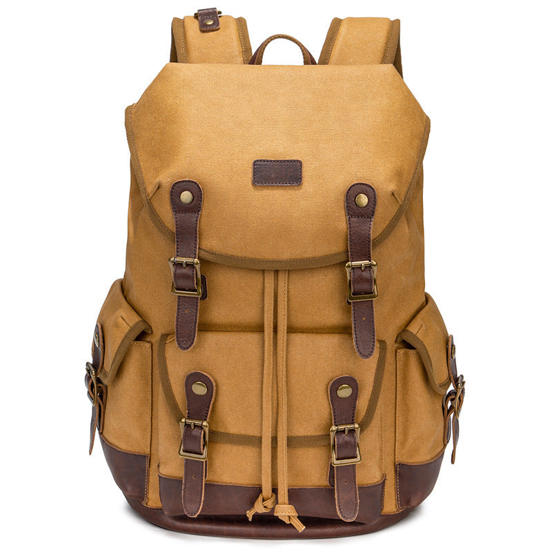 Sac à dos vintage en toile extérieure imperméable de grande capacité
