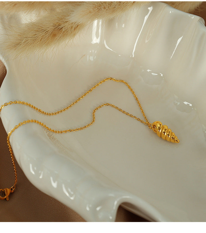 Niche Design Thread Necklace Women's Light Luxury Non-fading Titanium Steel Clavicle Chain