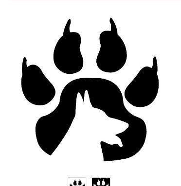 Empreintes de chien Autocollants pour pare-chocs Empreintes de patte de chien réfléchissantes Autocollants pour pare-chocs en pâte décorative automobile Tête de chien Autocollants réfléchissants patte de chien