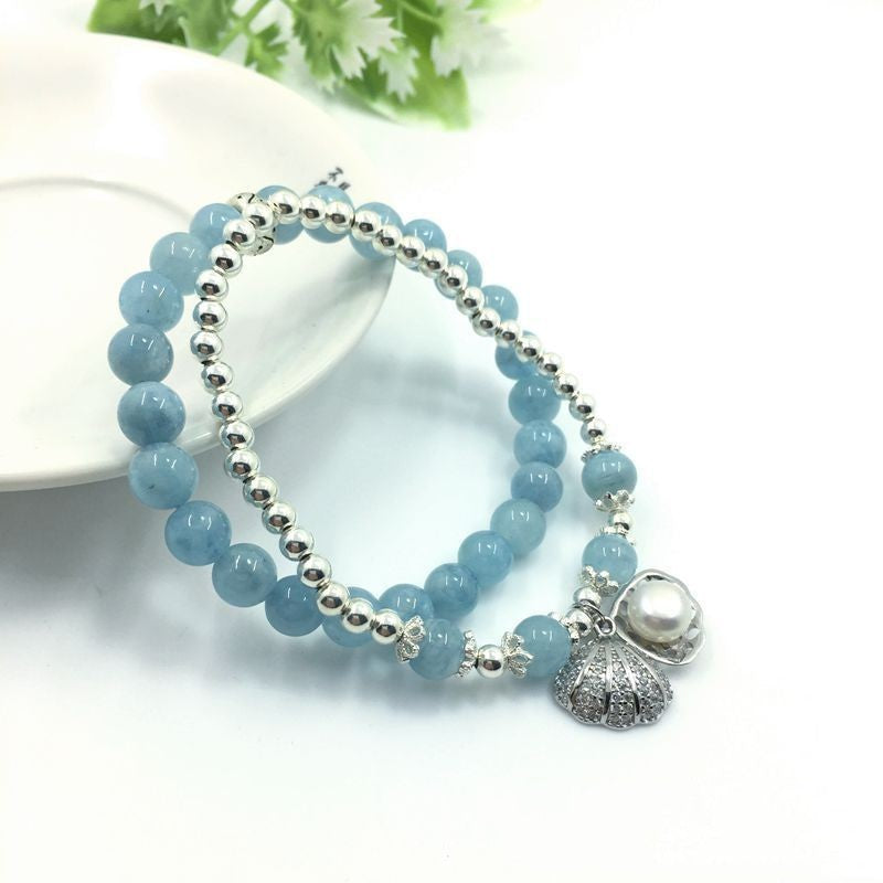 Bracelet multicouche en cristal naturel