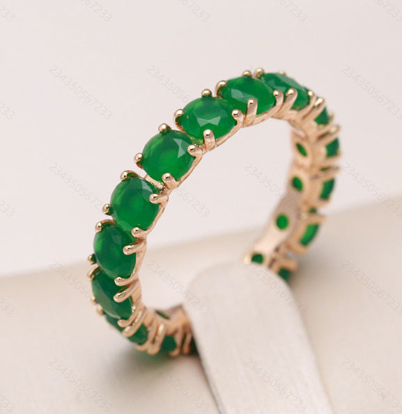 Bague française rétro en diamant, Champagne, or, bleu, fleur de glace, Zirconium, plein de diamants