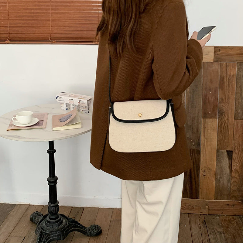 Sac à bandoulière en toile élégante pour femmes, nouveau début d'automne, polyvalent