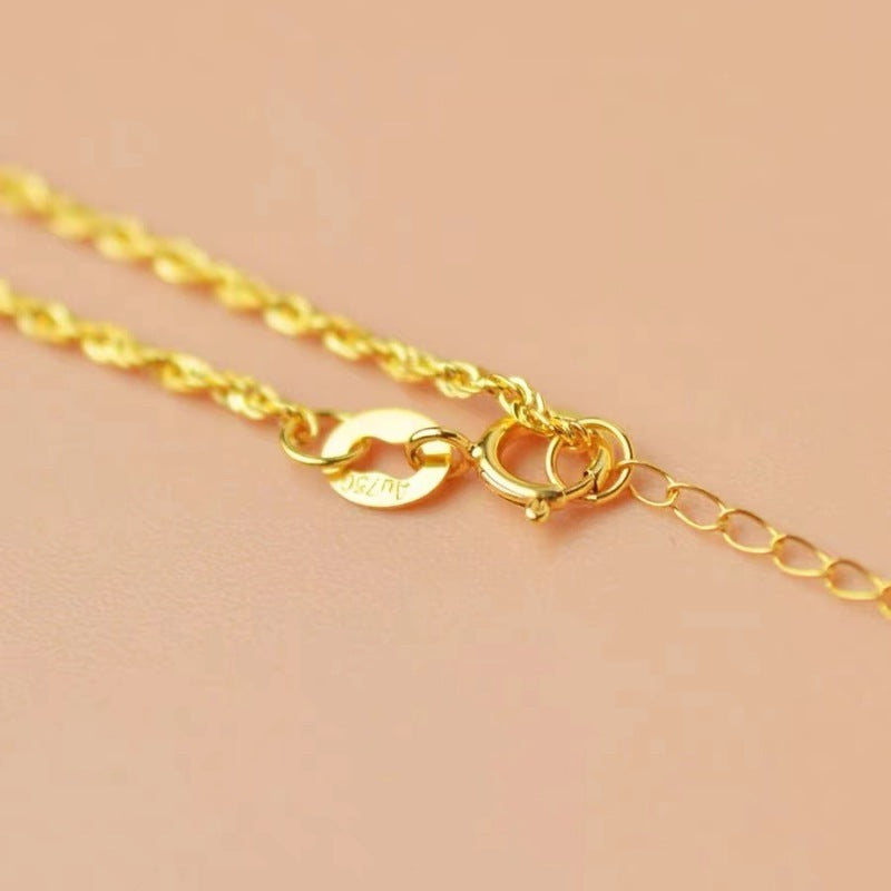 Bracelet Corde de Chanvre Doré Creux