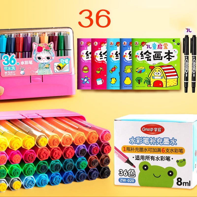 Juego de pinceles de pintura lavables seguros y no tóxicos