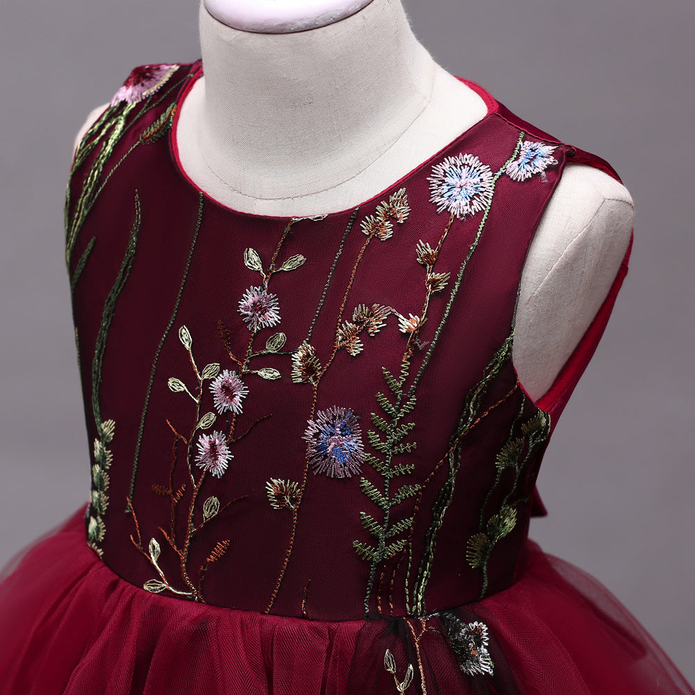 Vestido infantil bordado 4-15 años