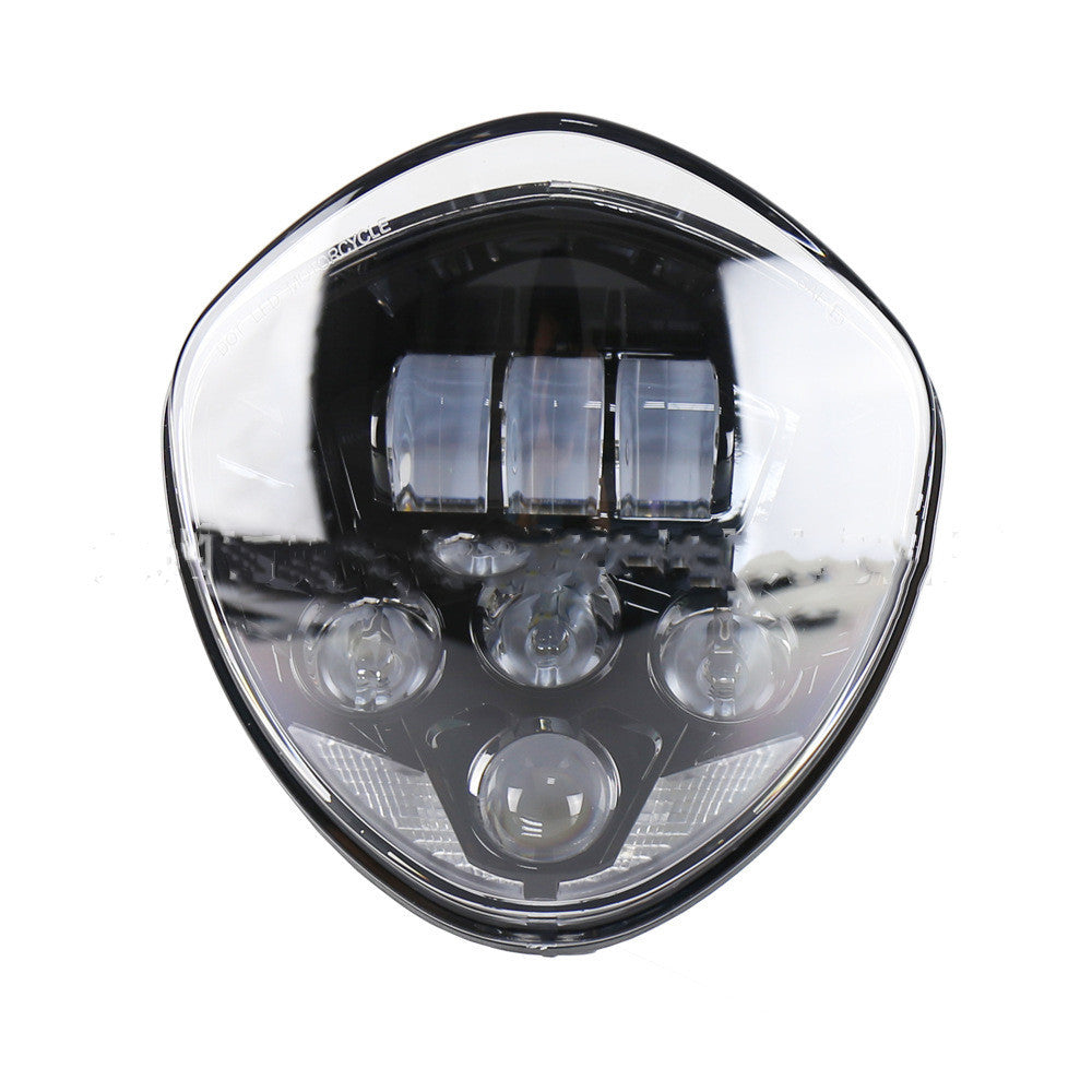 Faros con motocicleta de luz cercana y lejana