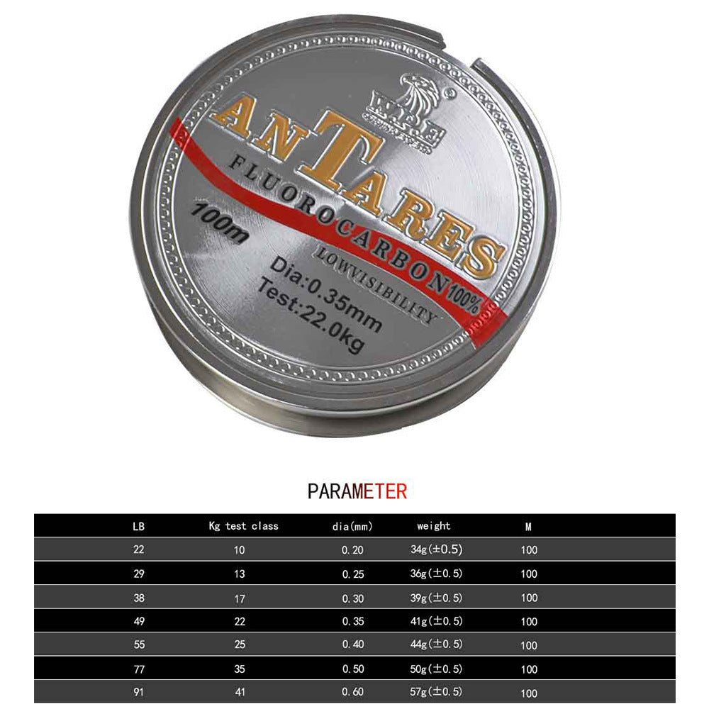 Ligne de pêche Invisible enduite de fluorocarbone, outil de pêche en Fiber de carbone
