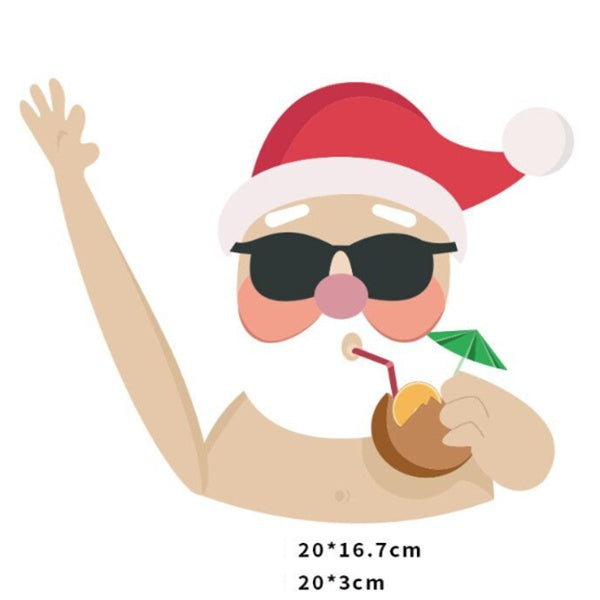 Autocollant de voiture d'essuie-glace Père Noël sans sangles