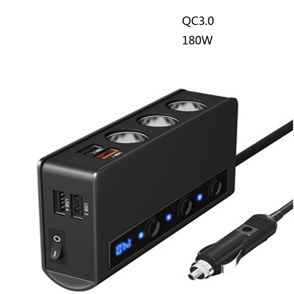 Nuevo encendedor de cigarrillos, uno para tres coches, cargador de coche de alta potencia