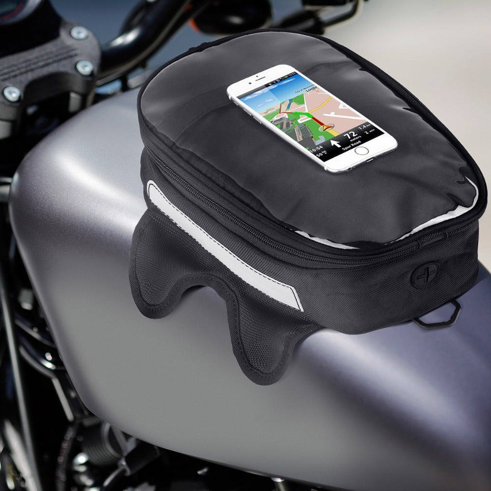 Bolsa magnética impermeable para depósito de combustible de motocicleta