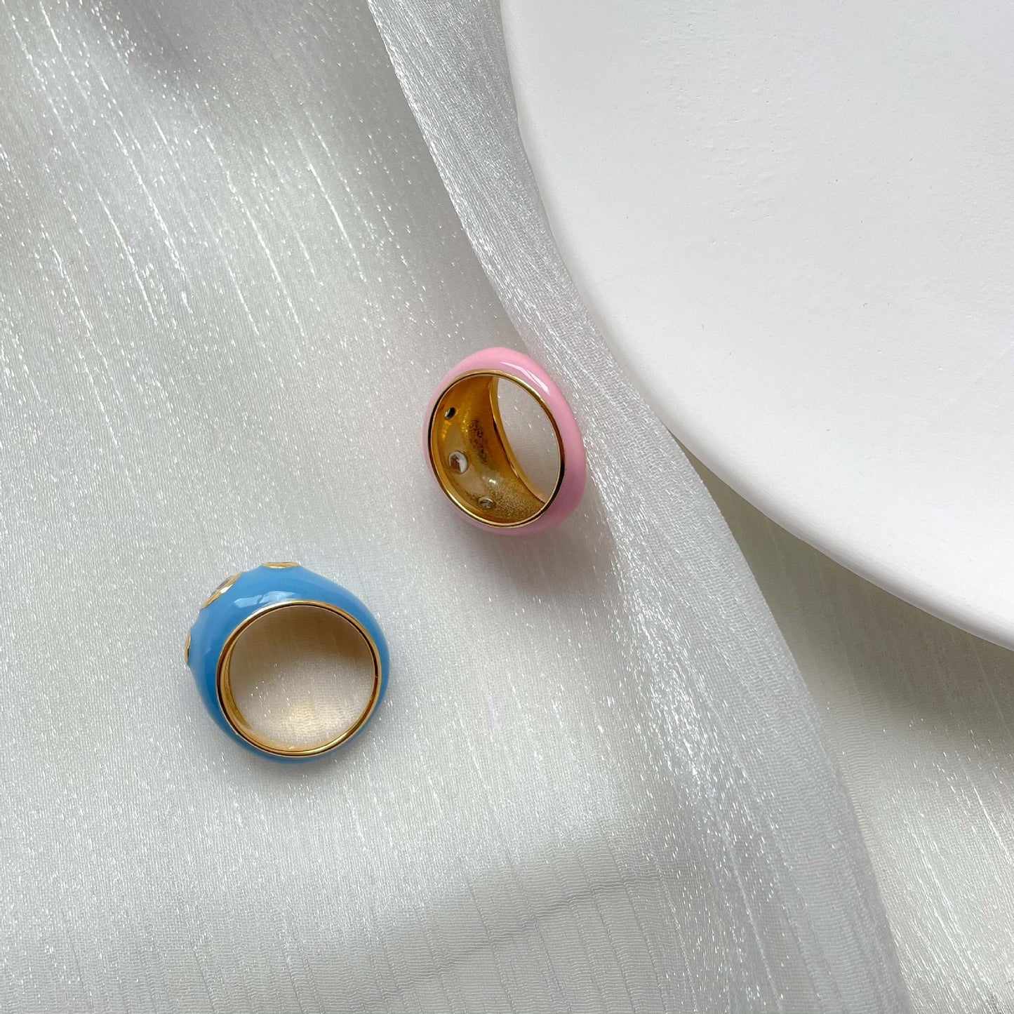 Bague Femme Émail Couleur Personnalité