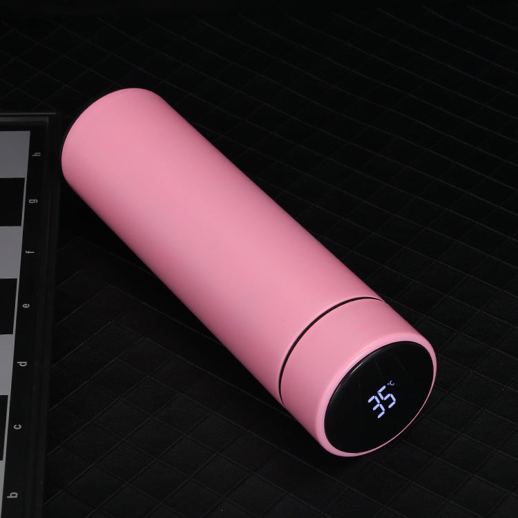 Botella de agua inteligente de 500ML, frascos de vacío de acero inoxidable, pantalla inteligente de temperatura, tazón taza de café