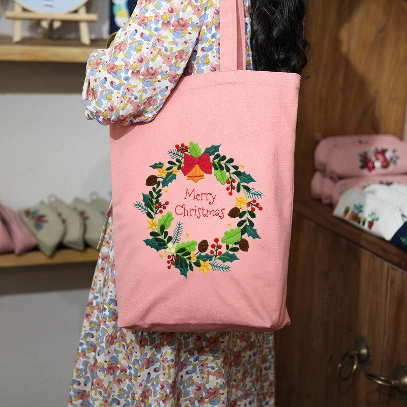 Embroidery Handmade Diy Material Canvas Shoulder Bag