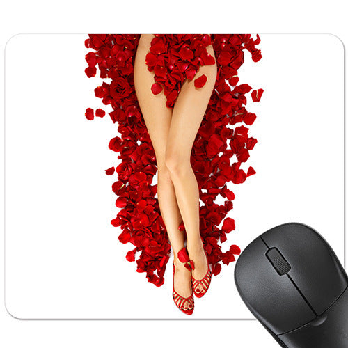 Tapis de souris antidérapant en caoutchouc, lèvres rouges sexy, tapis de table, tapis de jeu