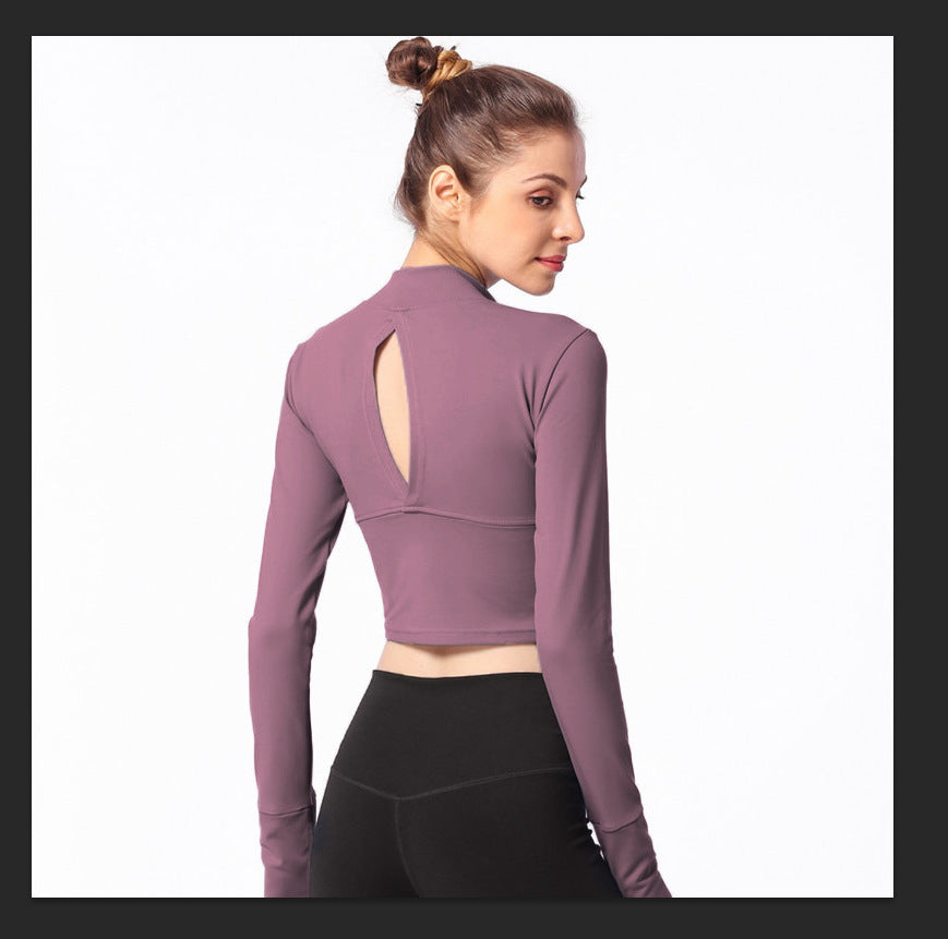 Camiseta ajustada de manga larga para yoga