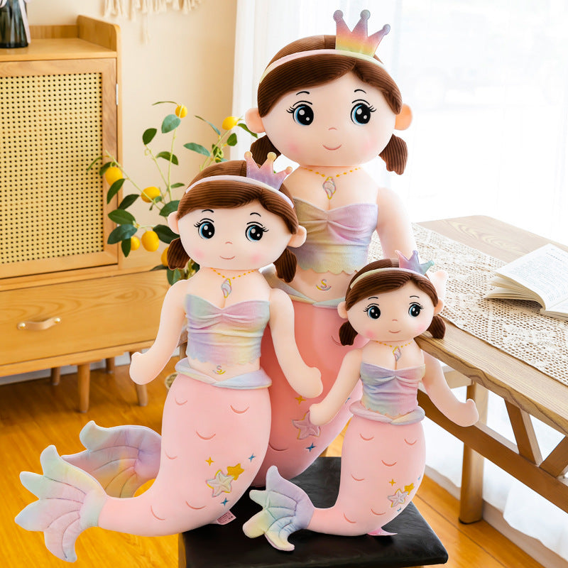 Nouveau jouet en peluche sirène couronne à la mode pour enfants