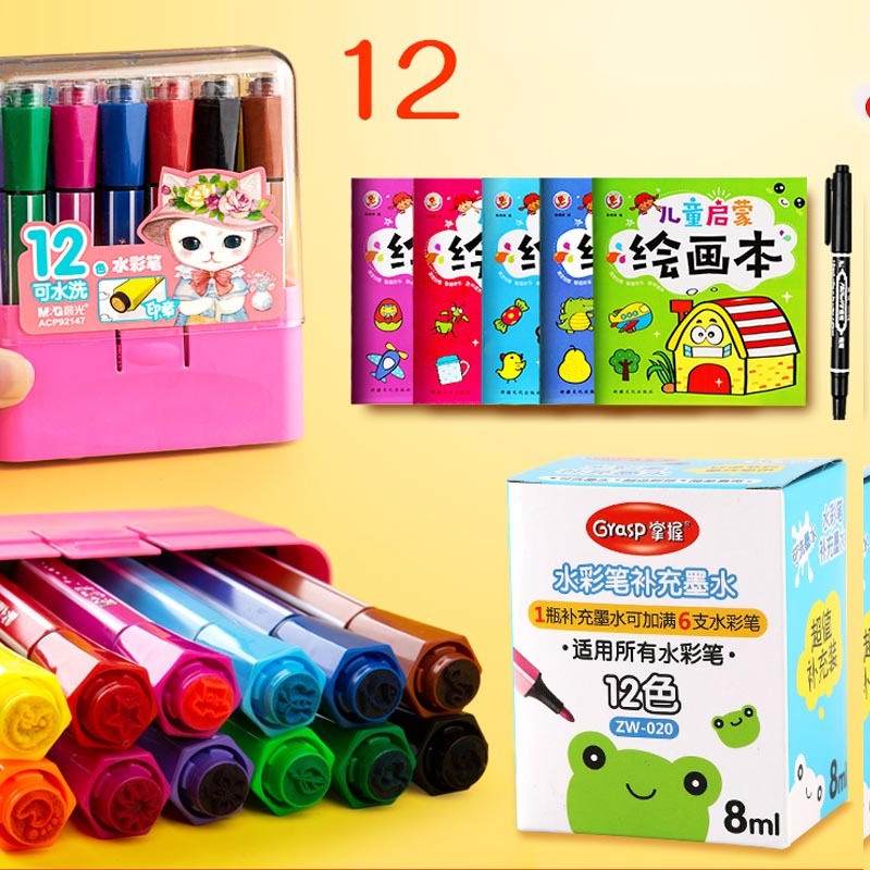 Juego de pinceles de pintura lavables seguros y no tóxicos