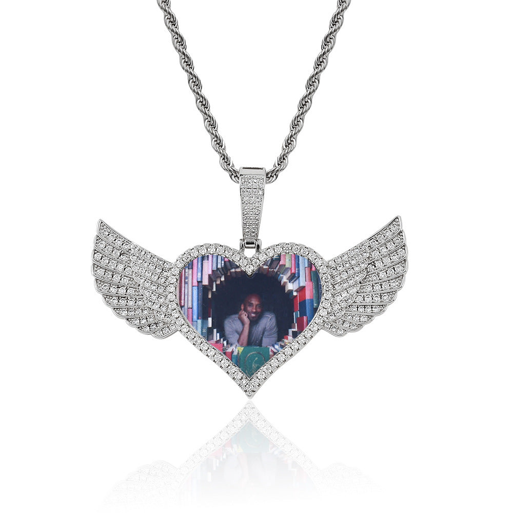 Solid Personality Picture Frame Necklace