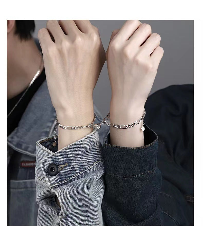 Paire de bracelets de couple magnétiques d'amour de haute qualité de niche